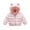 Pink, variant on Winter Down Coats For Kids Baby Girls Light Jacket Cute Cartoon Bear Hoods Outerwear Blue 130(5 Years-6 Years)