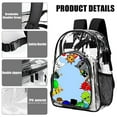 thumbnail image 5 of Sprunki Stylish Mesh & Transparent Clear Backpack – Trendy, Durable & Lightweight for School, Work Or Travel, 5 of 7