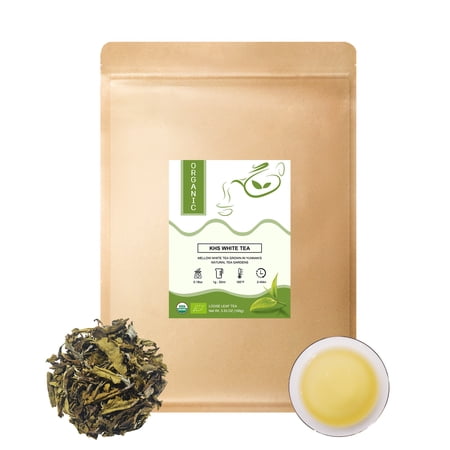 White Tea Loose Leaf, 3.53 oz Organic White Tea with USDA Certified, White Tea Leaves From YUNNAN High Elevation Grown