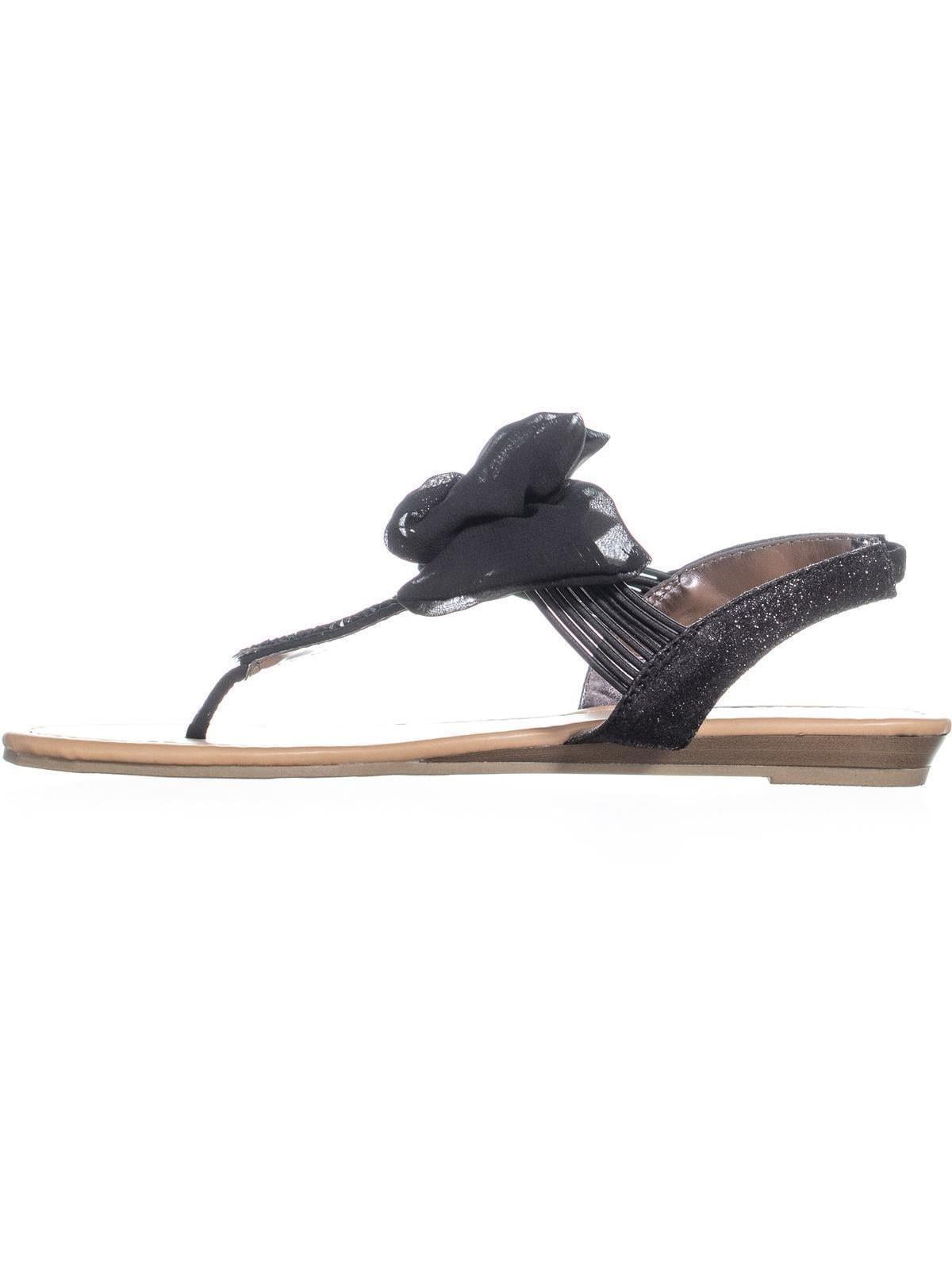 black bow flat sandals