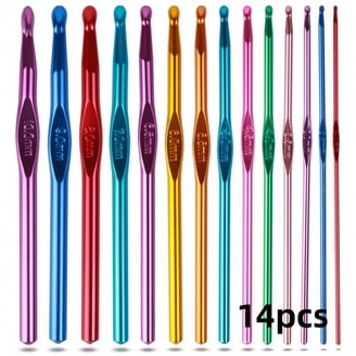 12 Pack Aluminum Crochet Hooks Needles Set 2mm-8mm for Knitting