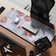 thumbnail image 2 of Long Mouse Pads for Desk,Pioneer Flower Floral Print Pattern Desk Mats on Top Of Desks, Desk Mouse Pad Extra Large with 3mm Non-Slip Base and Stitched Edge for Gaming,Office,Work,Home 35.4"x15.7", 2 of 6