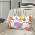 thumbnail image 2 of LNWH Rectangle Pillow Cover, Modern Abstract Graffiti Elements Pattern Cushion Covers Pillowcase for Couch Bedroom Sofa, 20"x30", 2 of 8