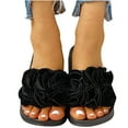 thumbnail image 2 of BONIXOOM Slippers For Women Clearance Buckle None V-Day Casual Summer Womens Shoes Black Size 10, 2 of 9