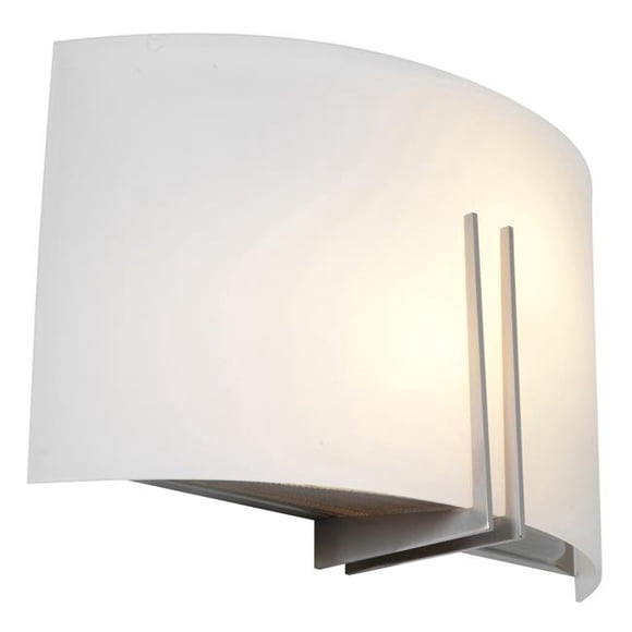 20447LEDDLP-BS-WHT 12 in. Prong LED Applique Murale Lumière&44; Acier Brossé