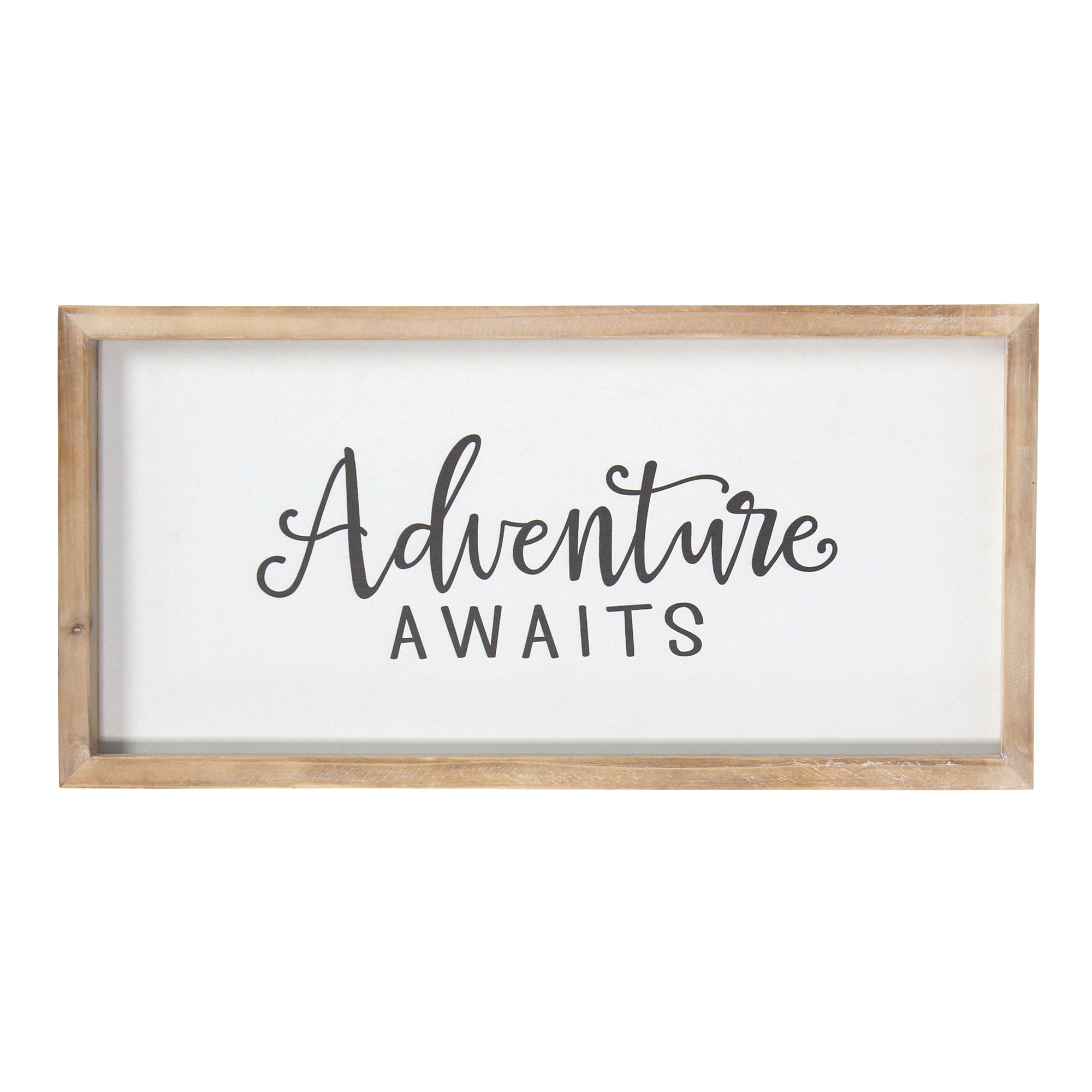 Stratton Home Decor Framed Adventure Awaits Wall Art