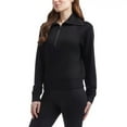thumbnail image 2 of Danskin Women's Luxe Half Zip Pullover Top (Black/Small), 2 of 6