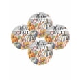 thumbnail image 7 of 15 Inch Round Placemats Set of 4, Fall Non Slip Heat Insulation PP Table Mats, Thanksgiving Pink Orange Blue Pumpkin Grey Wooden Washable Place Mats for Kitchen Dining Party Table Decor, 7 of 7