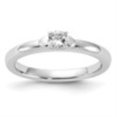 thumbnail image 5 of Auriga Fine Jewelry 925 Sterling Silver Created White Sapphire Ring for Women Size 8, 5 of 6