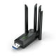 thumbnail image 1 of 1200Mbps WiFi USB Adapter Dual Band 2.4G+5Ghz Wi-Fi Dongle 4 Antenna 802.11AC USB3.0 High-Speed Wireless Network Card wifi Receiver PC/Laptop, 1 of 5