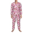 thumbnail image 3 of Naloa Strawberry Popsicle Men’s Pajamas Set - Long Sleeve Button Down Sleep Shirt and Pajama Bottoms Sleepwear Set-X-Large, 3 of 7