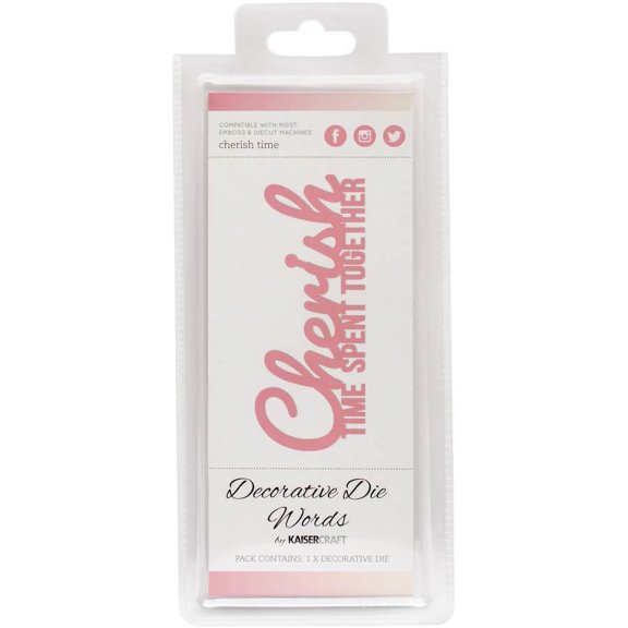 Kaisercraft Word Die, Cherish Time, 1.75" x 4.25"