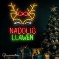 thumbnail image 3 of Glowneon Nadolig Llawen Neon Sign, Nadolig Llawen LED Sign, Merry Christmas Led Light, 3 of 4