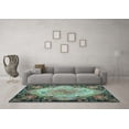 thumbnail image 3 of Ahgly Company Indoor Rectangle Medallion Light Blue French Area Rugs, 4' x 6', 3 of 4
