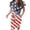 Blue, variant on Fourth of July Women Patriotic Dress Patchwork Short Sleeve Tie Waist With Pockets Sundress Blue XL