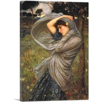 ARTCANVAS Boreas 1903 Canvas Art Print by John William Waterhouse - Size: 26" x 18" (0.75" Deep)