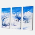 thumbnail image 3 of Designart ' Wooden House With Winter Mountain Landscape ' Traditional Canvas Wall Art Print, 3 of 3