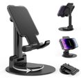 thumbnail image 1 of Soporte para teléfono móvil CHAO negro plegable para escritorio compatible con Samsung iPhone, 1 of 5