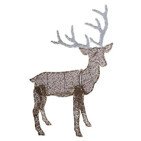 Celebrations 9096161 48 in. LED Deer Silhouette Yard Decor, Warm White