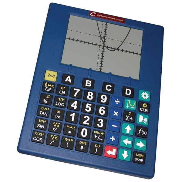 Low Vision Talking Scientific Graphing CalculatorEnglishSpanishBlue