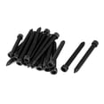 thumbnail image 1 of Tornillos autorroscantes de acero al carbono con cabeza hexagonal de 6 mm x 60 mm, negros, 20 piezas, 1 of 2