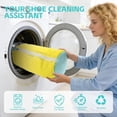 thumbnail image 7 of Shoe Washing Machine Bag Reusable Sneaker Washing Bag with Built-in Fluffy Brushes for 360° All-Around Cleaning, Laundry Shoe Bag is Designed for Washer and Dryer （Yellow 2pcs）, 7 of 7