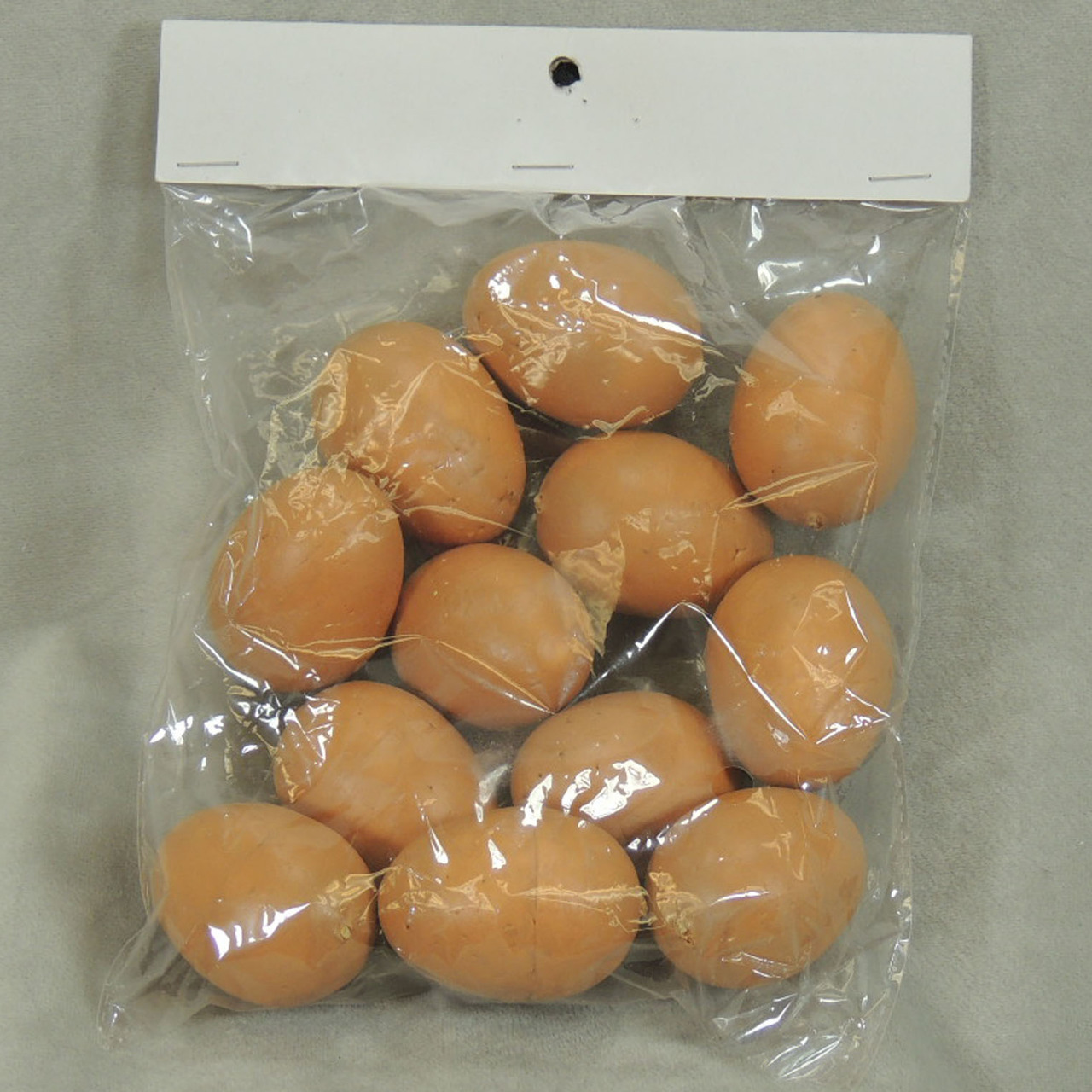 One Dozen, 2.25 Inch Life Size Brown Eggs