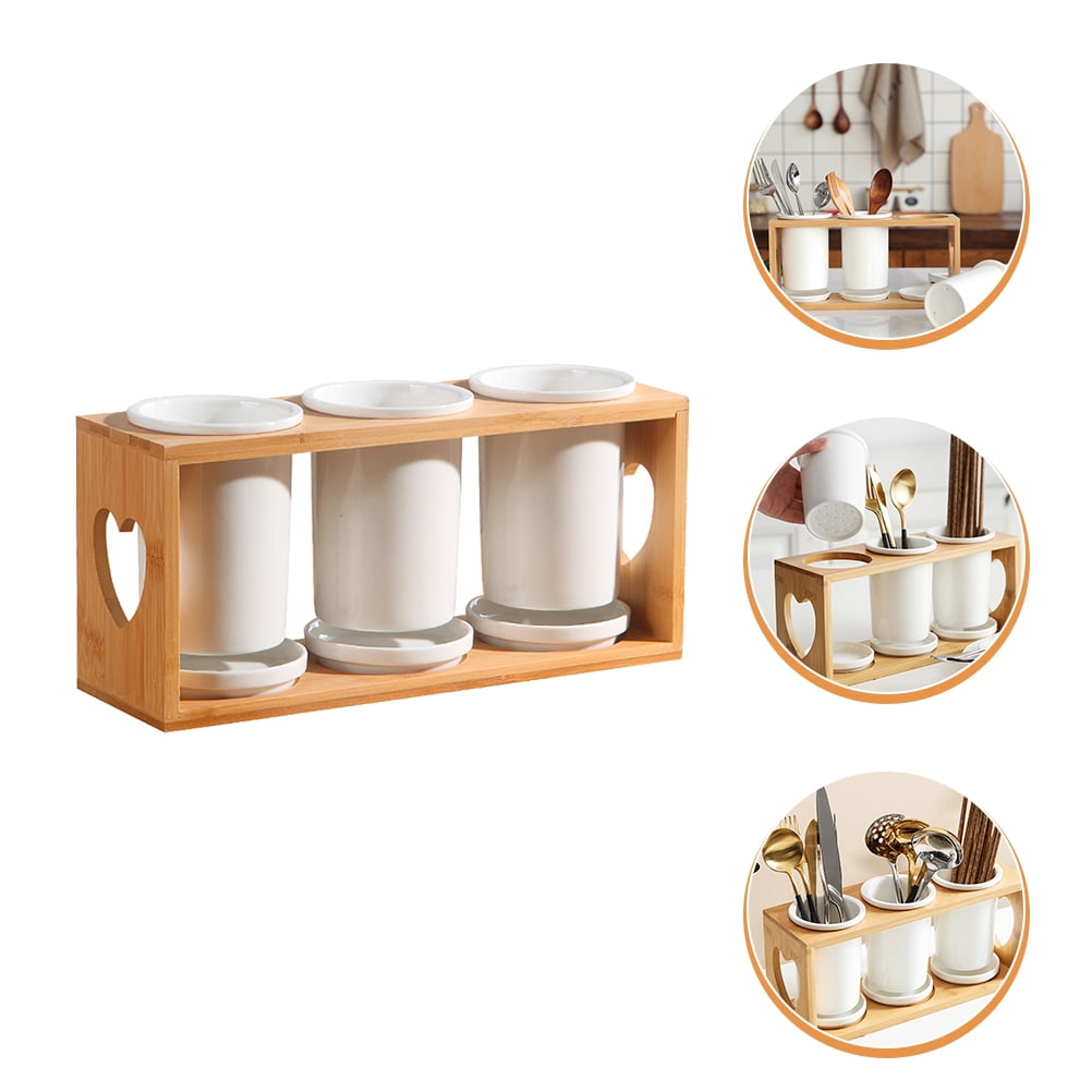 BALAHAPY Kitchen Utensil Holder Multi Color Ceramics for Storage 1 Set 11.99X5.50X4.13in