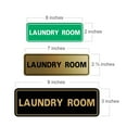 thumbnail image 2 of Standard Laundry Sign - Blue / Gold - Large 3" X 9", 2 of 5