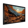 thumbnail image 2 of Designart "Solar Panels Field in Orange Desert" Architecture Framed Wall Art Decor - Industrial Orange Solar Panels Entryway Framed Wall Art, 2 of 6