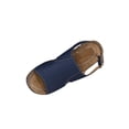 thumbnail image 2 of Women's Fashionable Versatile Plus Size Beach Wedge Sandals-Solid Color Peep Toe Open Toe Navy 36, 2 of 9