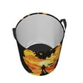 thumbnail image 3 of LNWH Laundry Basket, Flame Man Pattern Foldable Laundry Hamper With Handles Waterproof, Medium Size, 3 of 8