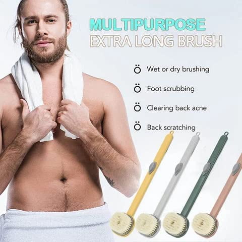 Long Handle Bath Massage Cleaning Brush Multi-Tasking Back