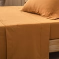 thumbnail image 6 of Pure Era Flat Sheet Queen /Top Sheet Only Jersey Knit 100% CottonSize Super Soft Breathable(1-Pack,Burnt Orange), 6 of 7