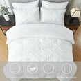 thumbnail image 2 of Davulos Twin Comforter Set, 5 Pieces Bedding Sets for All Season, Bed in a Bag with Comforter ,Flat Sheet ,Fitted Sheet ,Pillowcases & Shams,White, 2 of 8