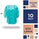 thumbnail image 2 of Chaquetas De Laboratorio Desechables 31 Paquete Largo De 10 Batas De Trabajo Color Verde Azulado Hasta La Cadera Camisas Sms Grandes De 50 G/M2 Con Broches En La Parte Delantera Puños Y Cuello De Punt, 2 of 5