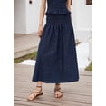 thumbnail image 5 of Women's Long Ankle Length Smocked Waist Summer Weight Skirt S, 5 of 9