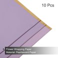 thumbnail image 3 of Golden Edge Pearlescent Film Flower Wrapping Paper Sweet Word 22.8x22.8 Inch Waterproof Misty Purple 10 Pcs, 3 of 5