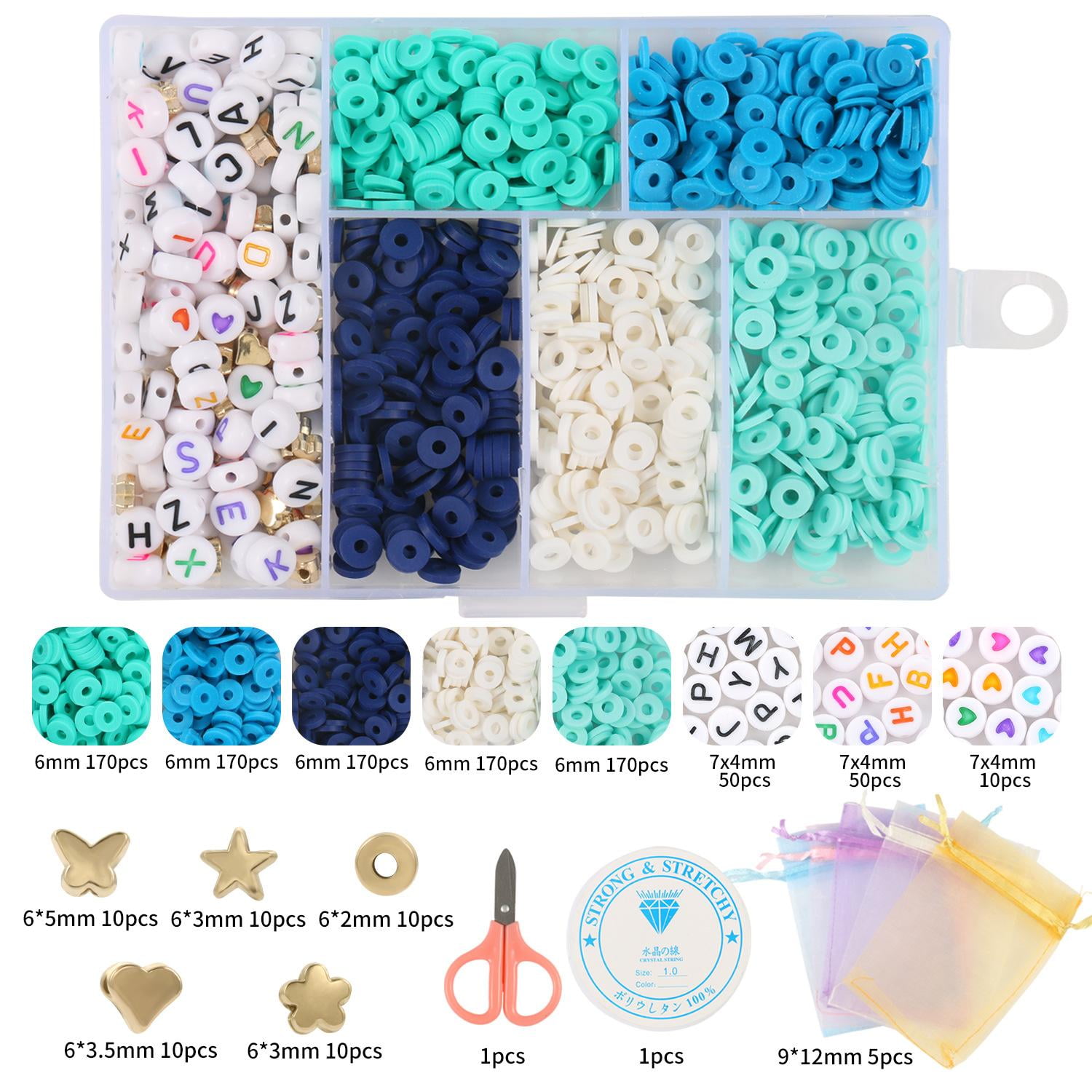 Cheriswelry 10strands 4mm Colorful Flat Round Polymer Clay Spacer Beads  About 3800pcs Loose Handmade Heishi Clay Beads for DIY Jewelry Necklace