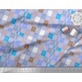 thumbnail image 3 of Soimoi Crepe Silk Fabric Geometric Check Fabric Prints by Yard 42 Inch Wide, 3 of 3