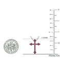 thumbnail image 3 of Dazzlingrock Collection Round Ruby Cross Pendant for Women with 18 Inch Silver Chain (Color Red, Clarity Highly Included) in 925 Sterling Silver, 3 of 4