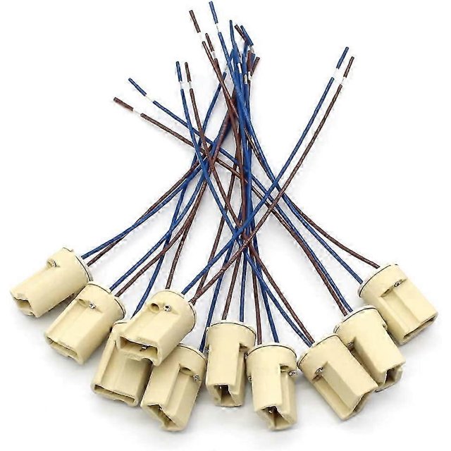 10 Pieces G9 Lamp Holder, G9 Ceramic Base Socket with 150mm Teflon Wire for G9 LED Halogen Light Bulbs Home