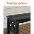 thumbnail image 3 of VEVOR Banc d'Extérieur Banc de Patio 44,5 Pouces Plastique Résistant aux Intempéries 600 Lb Noir, 3 of 9
