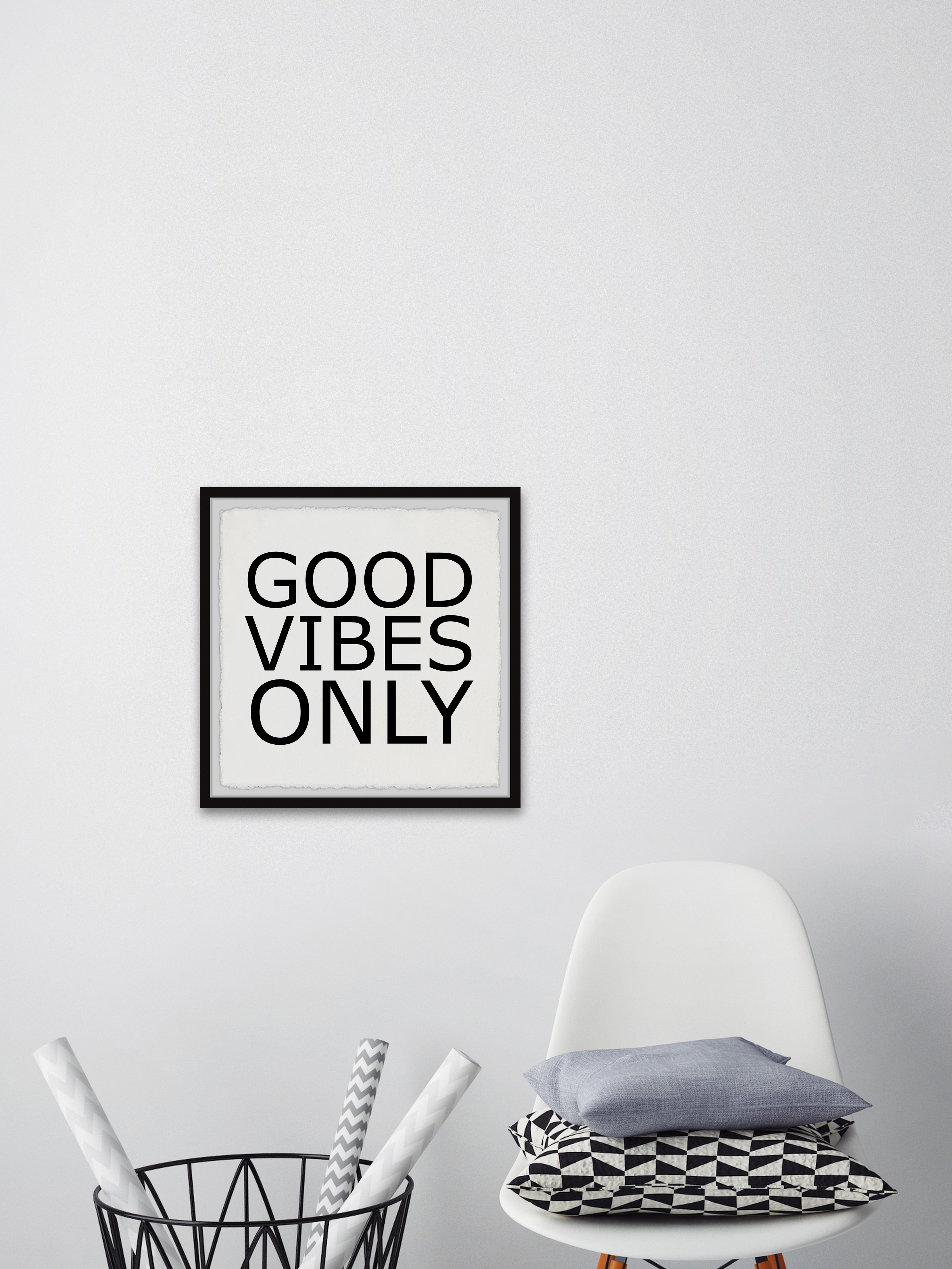 Marmont Hill Good Vibes Only Mantra Framed Wall Art