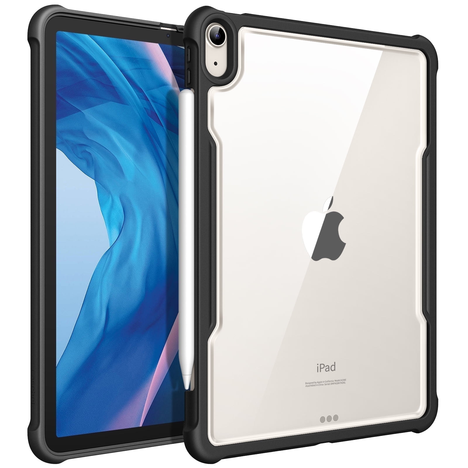 Fintie Case for iPad Air 11-inch M3 (2025) / M2 (2024), iPad Air 5th (2022) / 4th Generation (2020) 10.9 Inch - Shockproof Soft TPU Bumper with Slim Lightweight Clear Transparent Back Cover