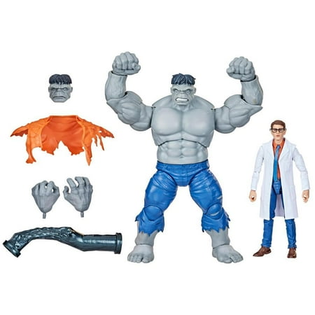 Hasbro Marvel Legends Series Gray Hulk and Dr. Bruce Banner 6 Inch Action Figures