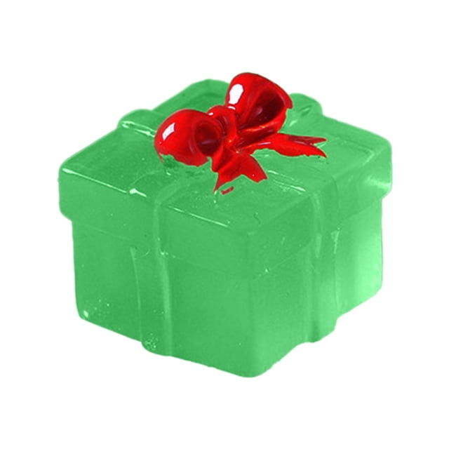 12 Nuevas Cajas de Regalo Luminosas de Navidad, Accesorios Pequeños en Miniatura, Cajas de Regalo Transparentes, Accesorios Pequeños de Bricolaje Mini Ornamentos de Navidad