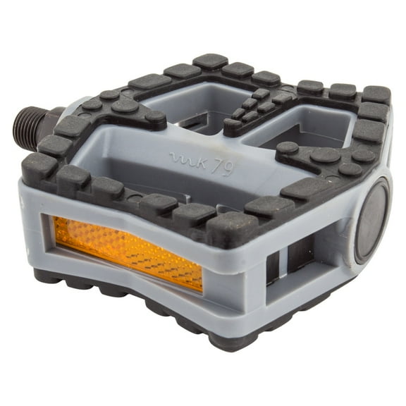 Sunlite Cruiser 990 Pedals 9/16" Composite Body Rubber Surface Grip Gray/Black