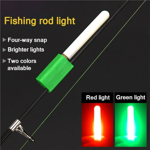 fashionhome Night Fishing Intelligent Flashing Light Glow Stick Fishing Rod  Light Fishing Float LED Electric Float Light green light