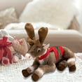 thumbnail image 4 of Realistic Plush Elk Stuffed Animal Toy Soft Christmas Reindeer Decor for Holiday Gift Cuddly Lifelike Animal Figure(B), 4 of 5